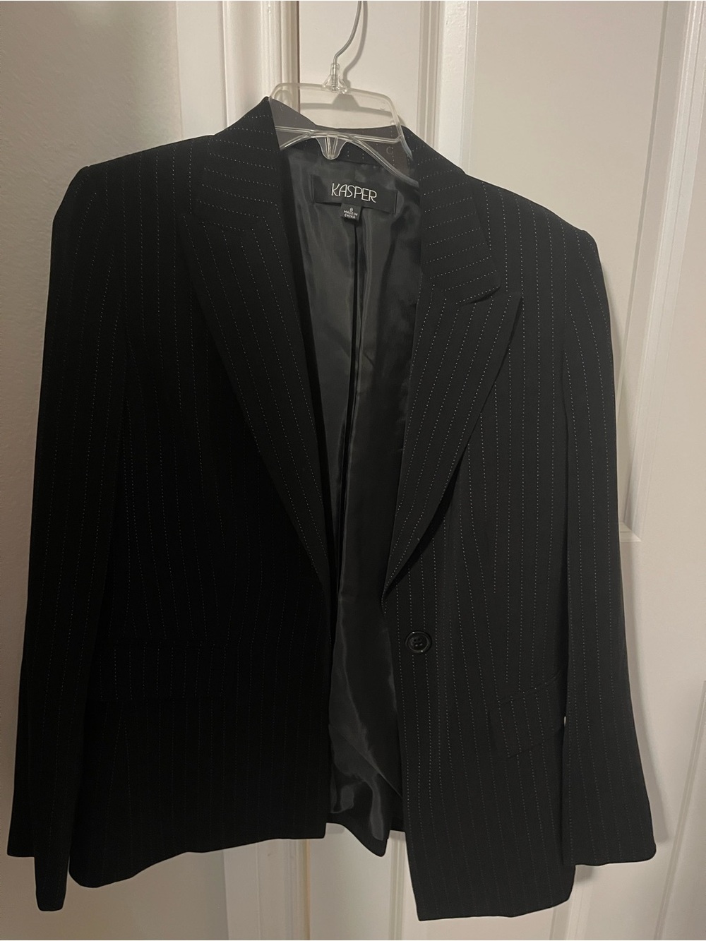 Kasper Black Pinstripe Blazer